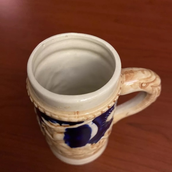 Miniature Beer Stein Raised Relief 4" Tall Ceramic Made in Occupied Japan - Picture 2 of 4